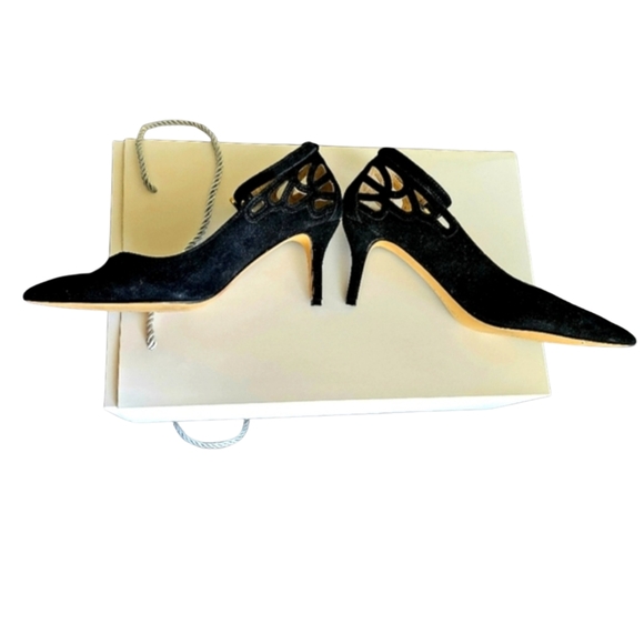 Adrienne Vittadini Heels with Lace Cutouts - Picture 1 of 6